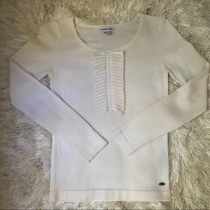 Lacoste Wool Rich Blend White Sweater